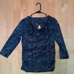 Dana Buchman Metallic Blue Blouse in Medium